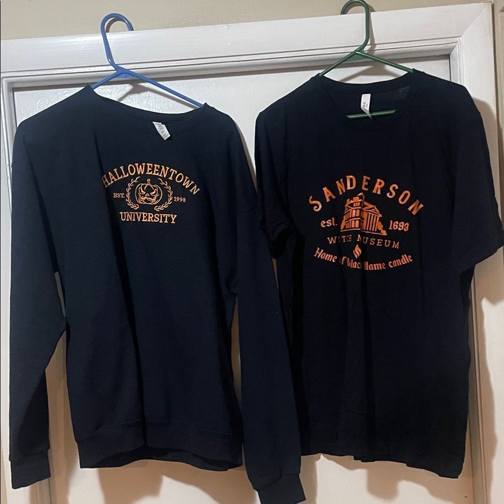 Black Halloween Sweatshirt and T-Shirt Set
Size extra large